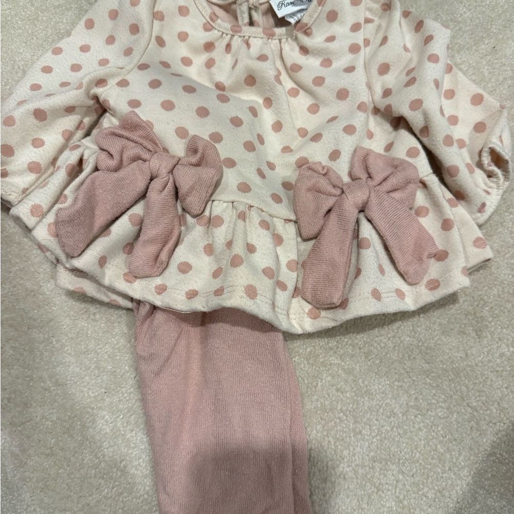 Rare Editions Pink Polka Dot Baby Set